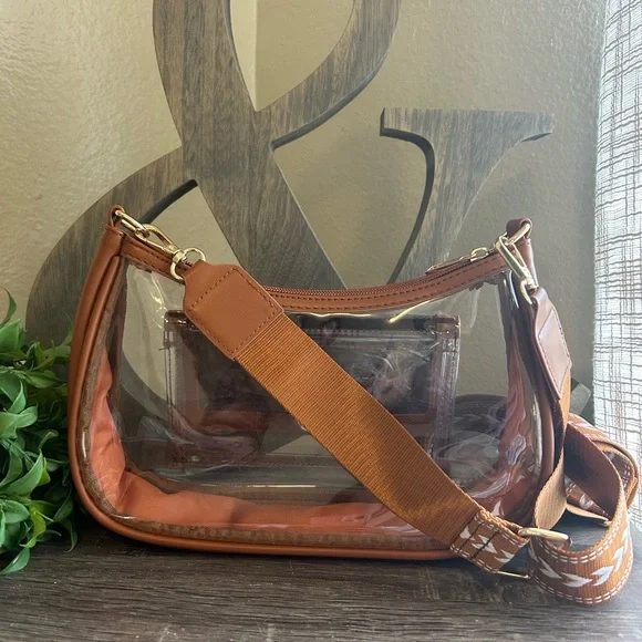 🇺🇸Custom Clear Stadium Bag Adjustable Crossbody Shoulder Purse PVC Concert - Picture 7 of 13